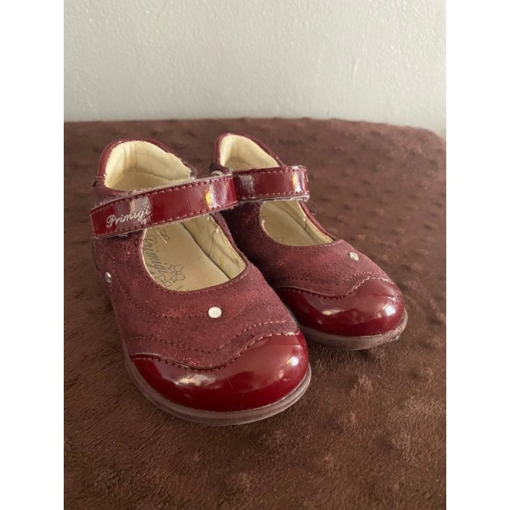 Primigi Patent Burgundy Mary Janes 5.5